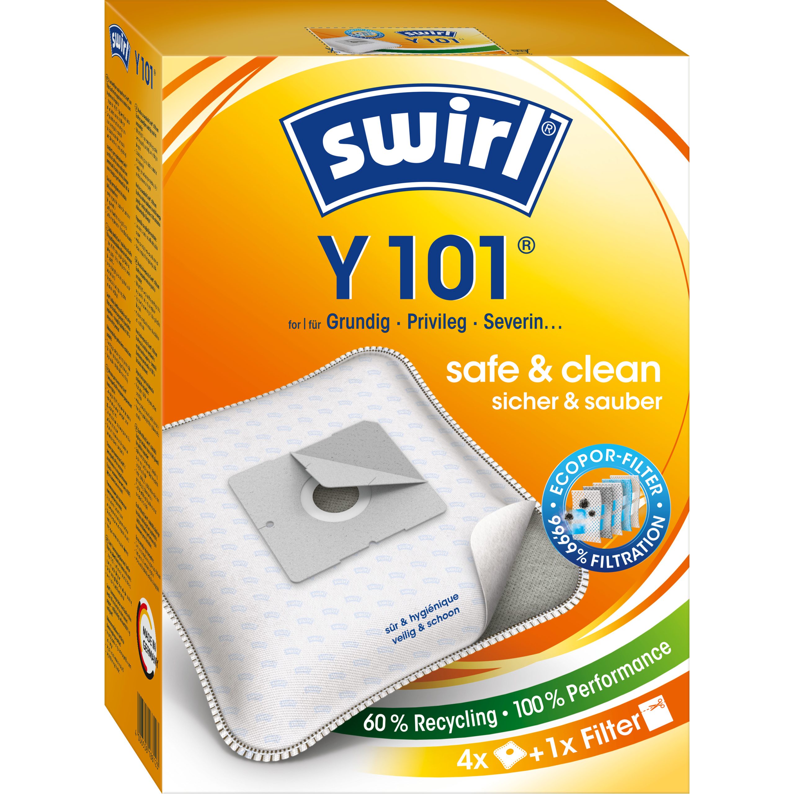 Vrećice za usisavač Y101/4 MicroPor PLUS PureAir