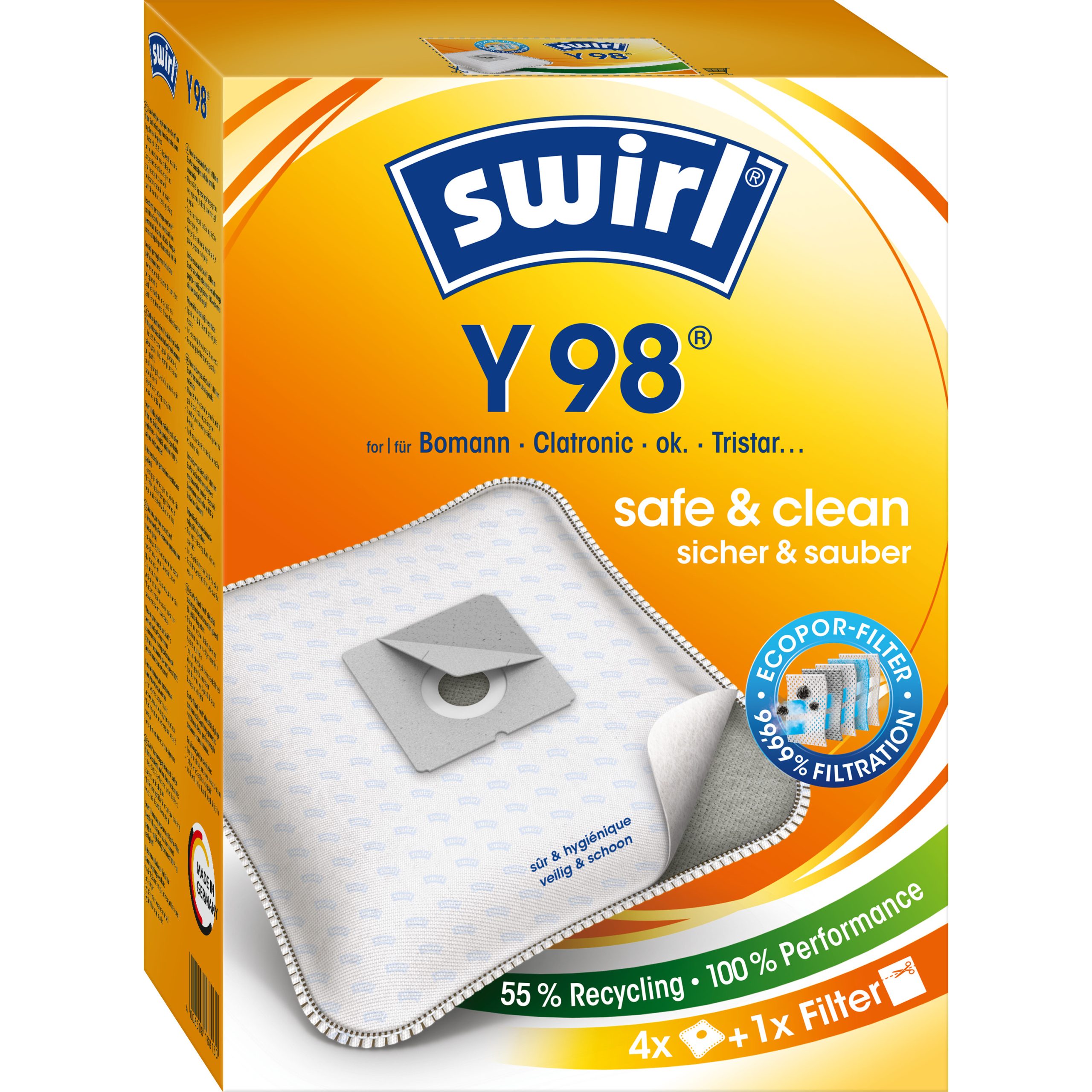 Vrećice za usisavač Y98/4 MicroPor PLUS PureAir