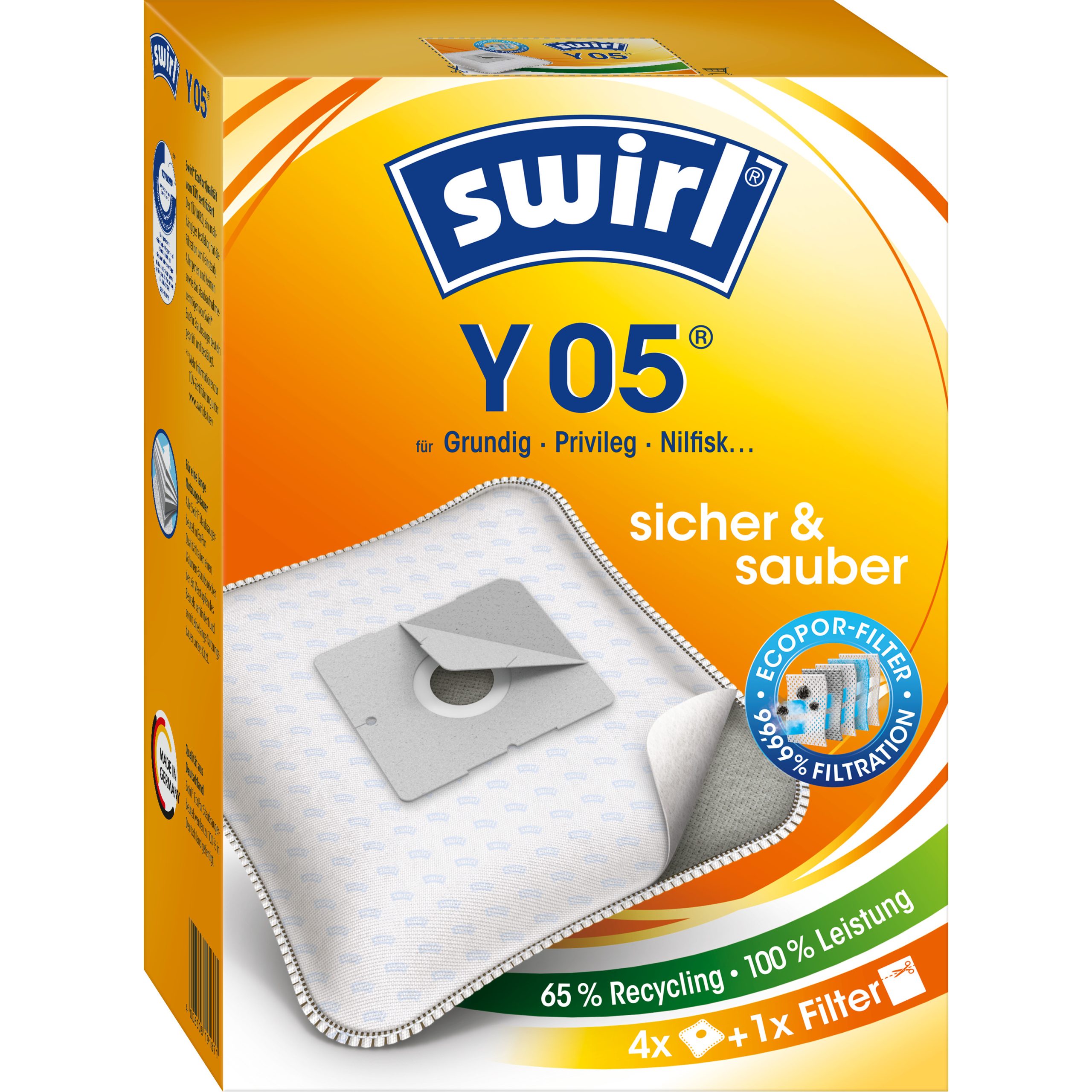 Vrećice za usisavač Y05/4 MicroPor PLUS PureAir