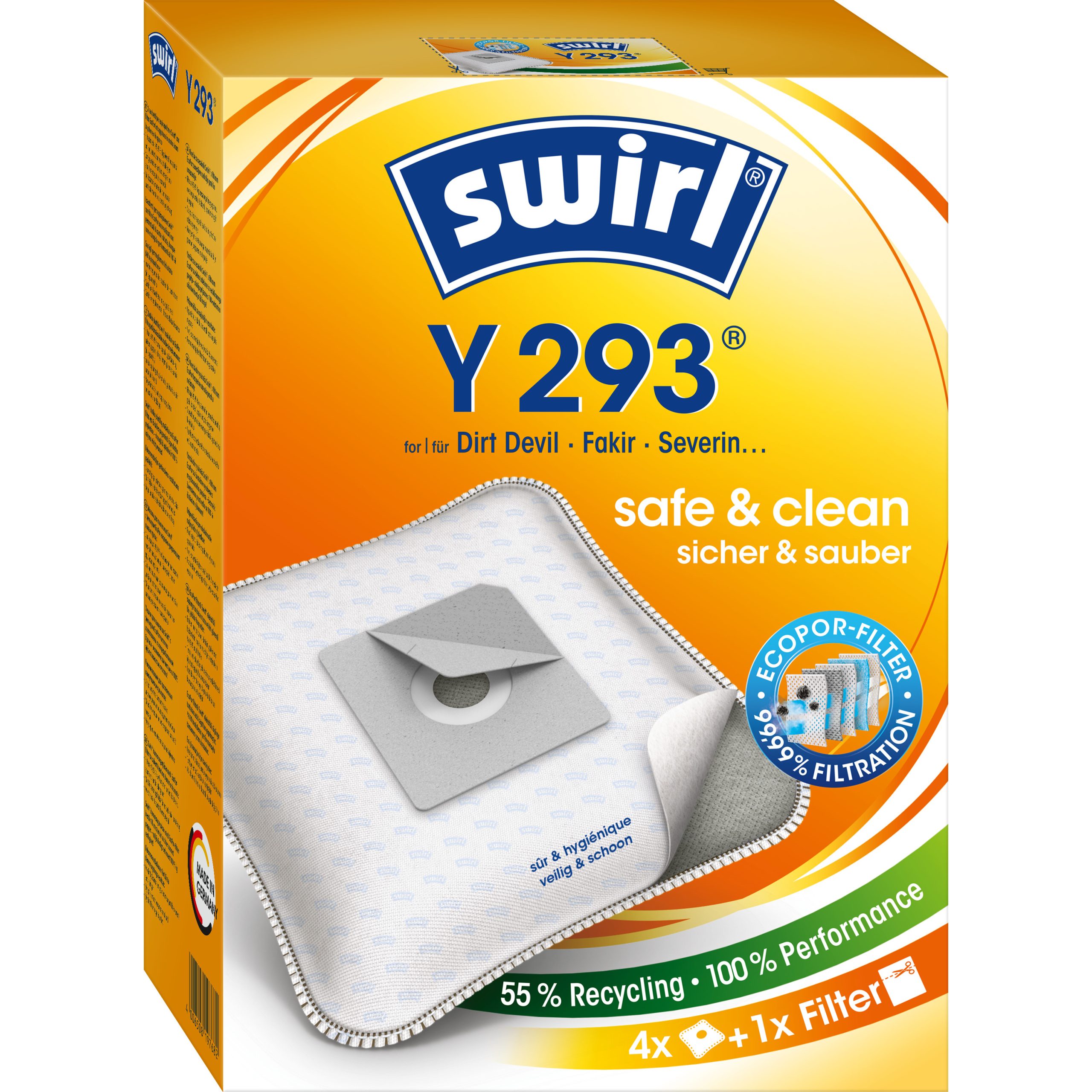 Vrećice za usisavač Y293/4 MicroPor PLUS PureAir