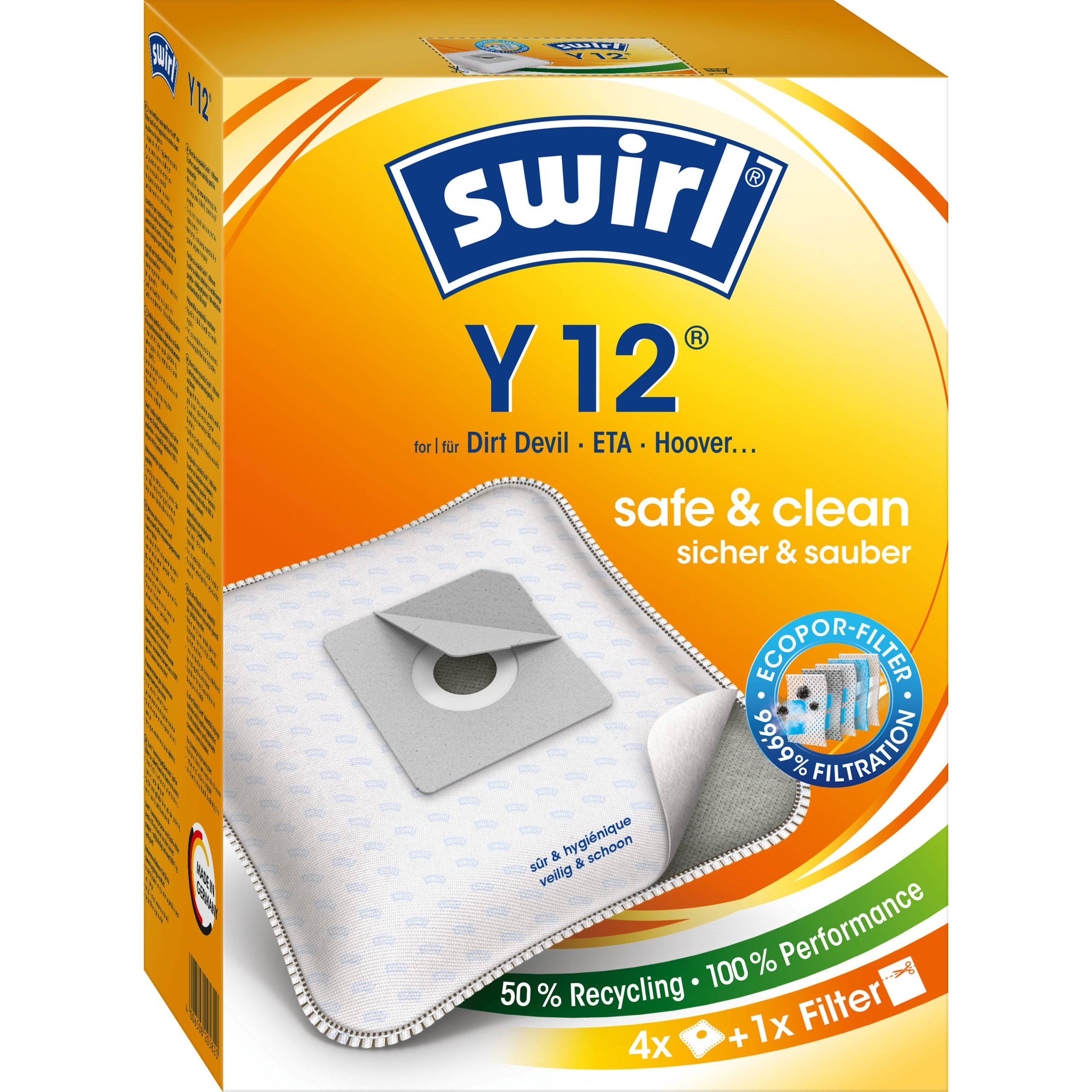 Vrećice za usisavač Y12/4 MicroPor PLUS PureAir