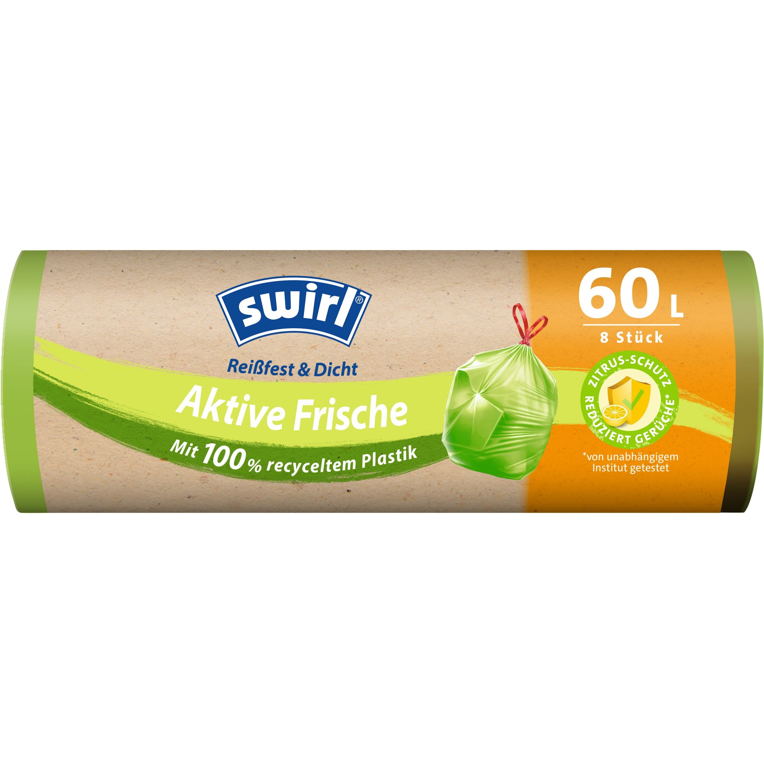 Vreće za smeće 60L/8 kom s vrpcom Active frische